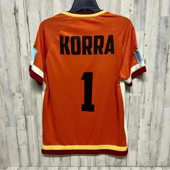 BoxLunch Jersey Men M Orange Legend KORRA FUTURE INDUSTRIES REPUBLIC CITY - Picture 6 of 8